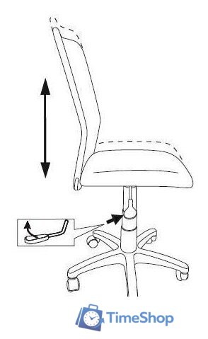 Компьютерное кресло Бюрократ KD-9/WH/TW-18 (салатовый) - Изображение №6 — Интернет-магазин Time-Shop