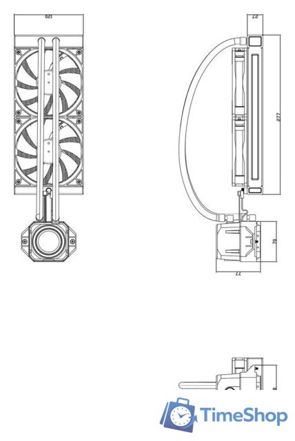 Система жидкостного охлаждения для процессора Thermalright Turbo Right 240 - Изображение №12 — Интернет-магазин Time-Shop