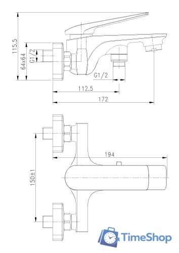 Смеситель Lemark Allegro LM5914CW - Изображение №2 — Интернет-магазин Time-Shop