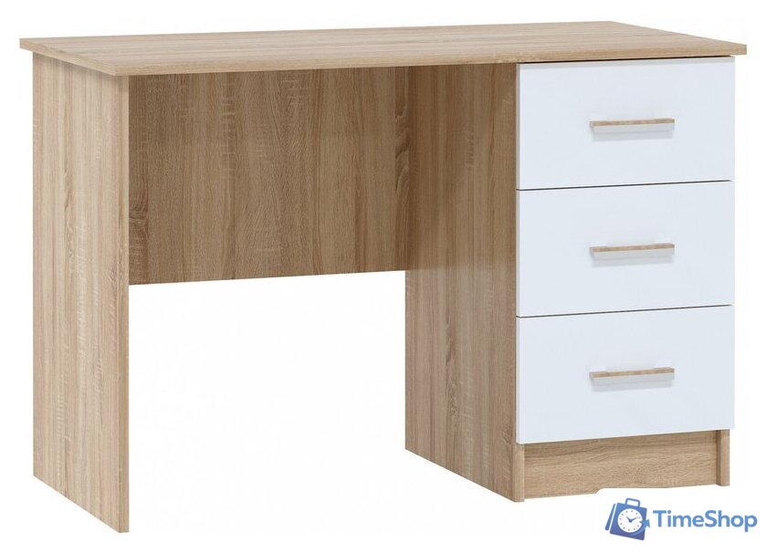 Стол Памир ПКС-3 (дуб сонома/белый глянец) - Изображение №1 — Интернет-магазин Time-Shop