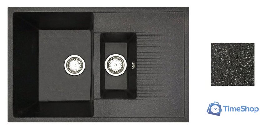 Кухонная мойка БелЭворс Forma L (черный, без сифона) - Изображение №1 — Интернет-магазин Time-Shop
