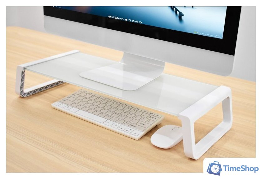 Подставка CACTUS CS-MR-ALGL (прозрачный/белый) - Изображение №8 — Интернет-магазин Time-Shop