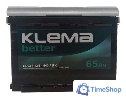 Автомобильный аккумулятор Klema Better 6СТ-65А(0) (65 А·ч) - Изображение №1 — Интернет-магазин Time-Shop