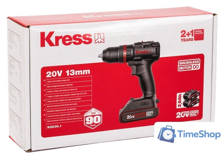 Ударная дрель-шуруповерт Kress KUC30.1 (с 2-мя АКБ, сумка) - Изображение №10 — Интернет-магазин Time-Shop