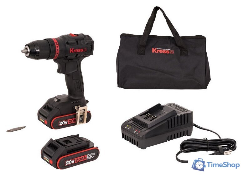 Ударная дрель-шуруповерт Kress KUC30.1 (с 2-мя АКБ, сумка) - Изображение №9 — Интернет-магазин Time-Shop