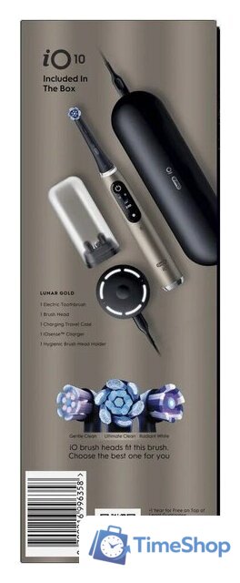 Электрическая зубная щетка Oral-B iO 10 Series 10 (lunar gold) - Изображение №7 — Интернет-магазин Time-Shop