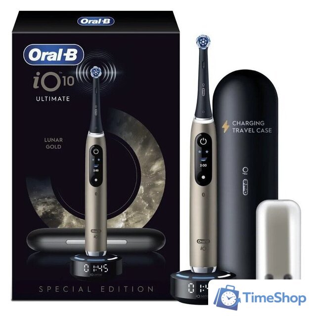 Электрическая зубная щетка Oral-B iO 10 Series 10 (lunar gold) - Изображение №1 — Интернет-магазин Time-Shop