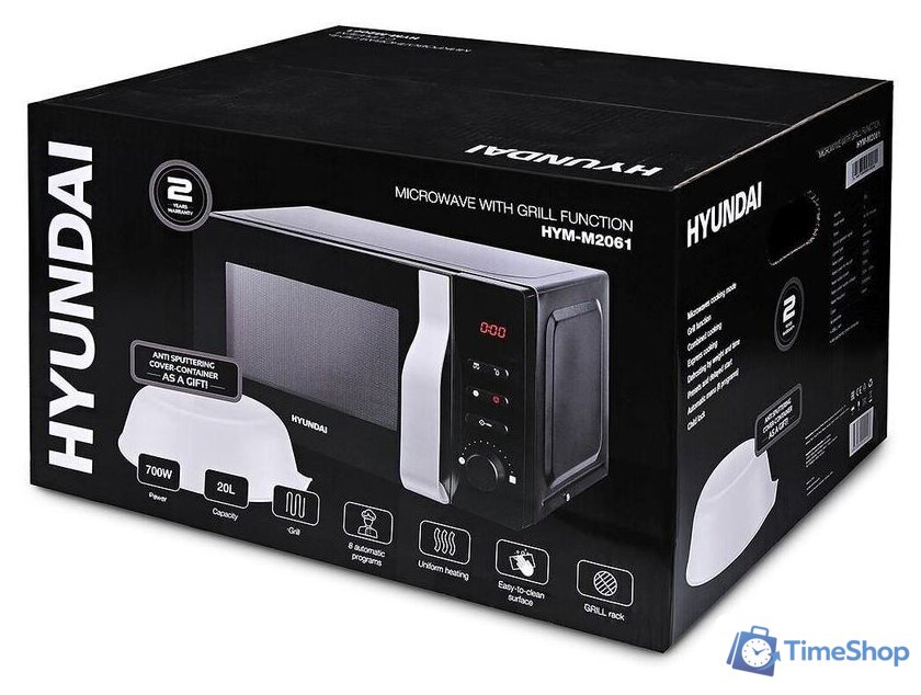 Микроволновая печь Hyundai HYM-M2061 - Изображение №2 — Интернет-магазин Time-Shop