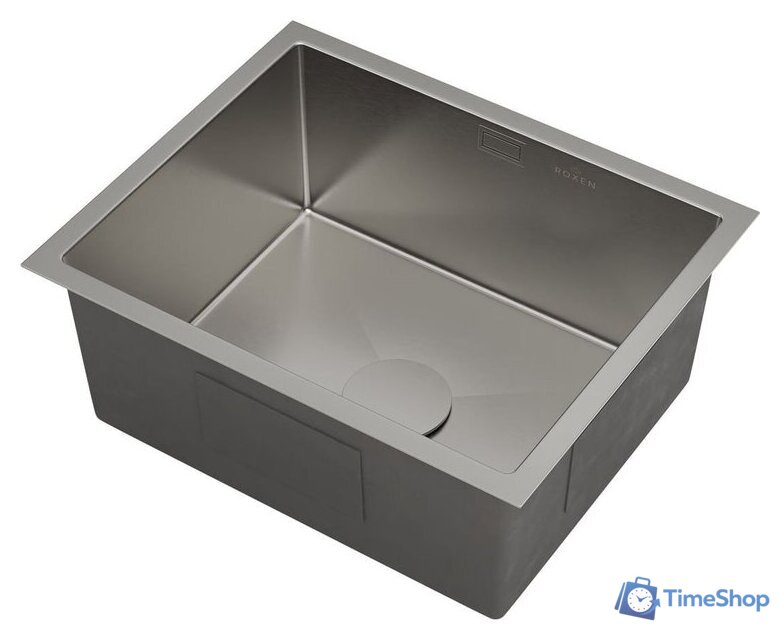 Кухонная мойка Roxen Uno 560210-54 под столешницу сатин/матовая поверхность (ролл-мат, дозатор, сифон) - Изображение №4 — Интернет-магазин Time-Shop