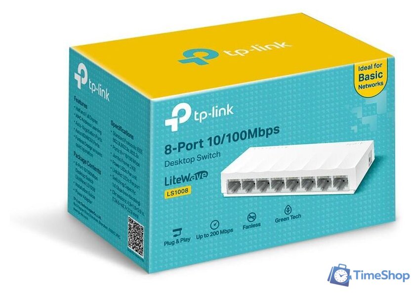 Неуправляемый коммутатор TP-Link LS1008 - Изображение №4 — Интернет-магазин Time-Shop