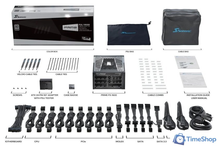 Блок питания Seasonic Prime PX-1600 ATX 3.1 2025 SSR-1600PD2 - Изображение №12 — Интернет-магазин Time-Shop