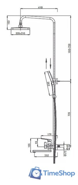 Душевая система  Splenka S30.24 - Изображение №3 — Интернет-магазин Time-Shop