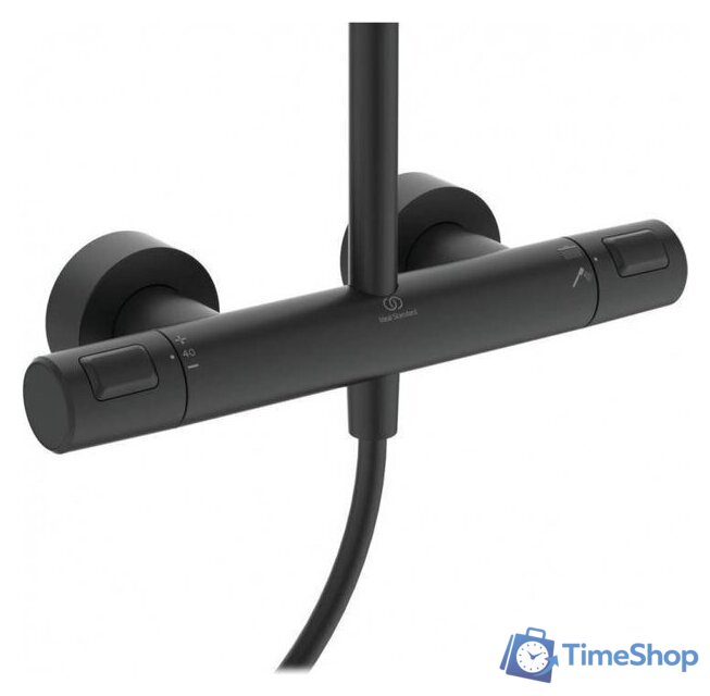 Душевая система  Ideal Standard Ceratherm T25 Black BC748XG - Изображение №4 — Интернет-магазин Time-Shop