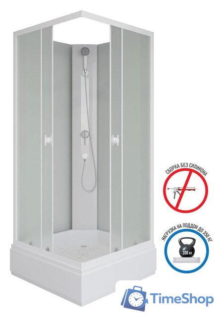 Душевая кабина Niagara Promo P100/26Q/MT/BK 100x100x195 - Изображение №4 — Интернет-магазин Time-Shop