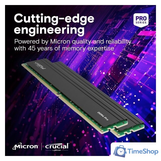 Оперативная память Crucial Pro 16ГБ DDR4 3200 МГц CP16G4DFRA32A - Изображение №6 — Интернет-магазин Time-Shop