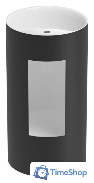 Умывальник Wellsee Chalice Perfection 230616000 (отдельностоящий, с отверстием под смеситель, матовый черный/глянцевый белый) - Изображение №3 — Интернет-магазин Time-Shop