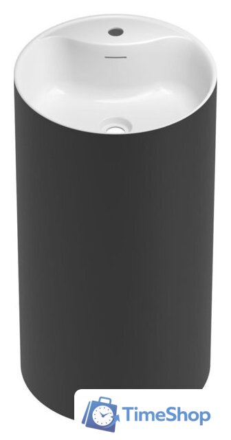 Умывальник Wellsee Chalice Perfection 230616000 (отдельностоящий, с отверстием под смеситель, матовый черный/глянцевый белый) - Изображение №2 — Интернет-магазин Time-Shop