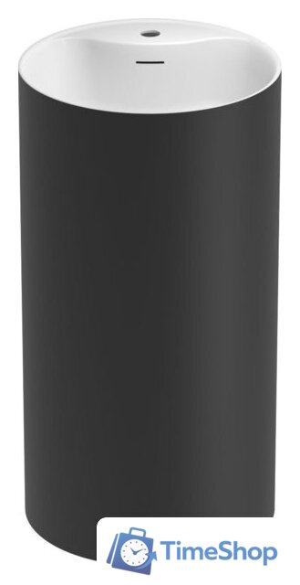 Умывальник Wellsee Chalice Perfection 230616000 (отдельностоящий, с отверстием под смеситель, матовый черный/глянцевый белый) - Изображение №1 — Интернет-магазин Time-Shop