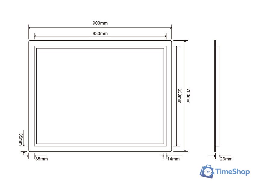  Roxen Зеркало Gotem 510165-90 90х70 - Изображение №10 — Интернет-магазин Time-Shop