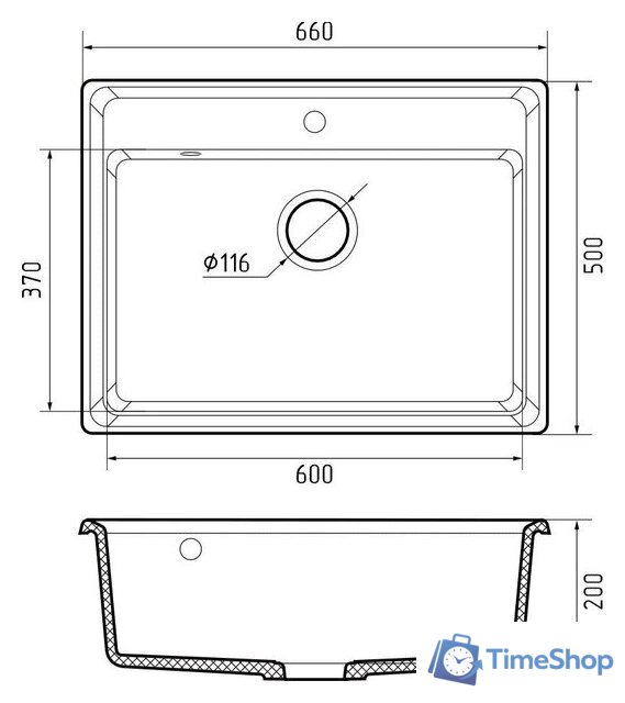 Кухонная мойка GranFest GF-LV-660 (терракот) - Изображение №3 — Интернет-магазин Time-Shop
