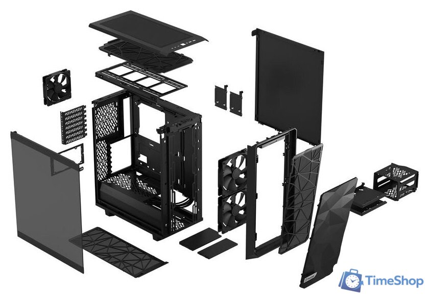 Корпус Fractal Design Meshify 2 Compact Light Tempered Glass FD-C-MES2C-03 - Изображение №18 — Интернет-магазин Time-Shop