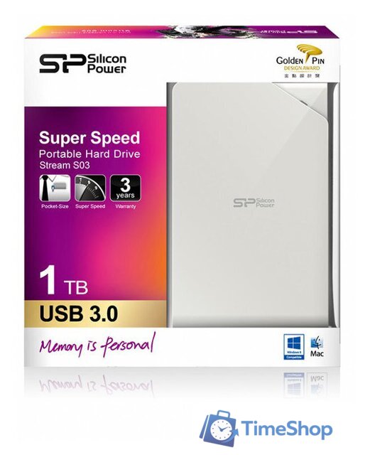 Внешний накопитель Silicon-Power Stream S03 1TB White (SP010TBPHDS03S3W) - Изображение №6 — Интернет-магазин Time-Shop