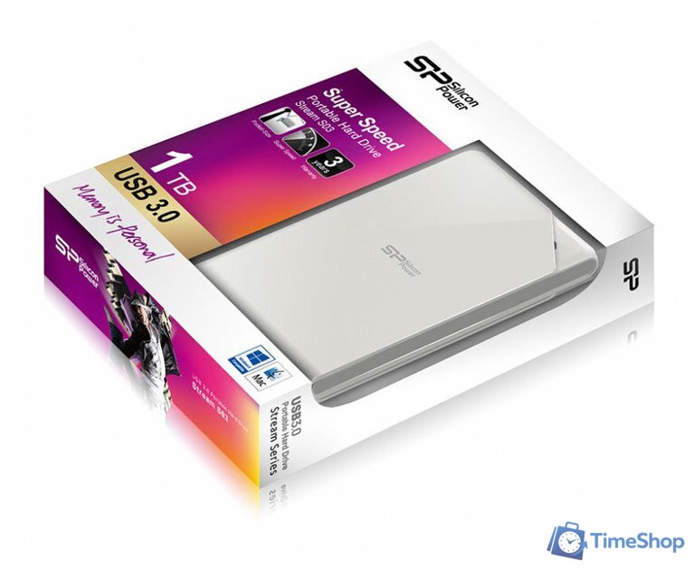 Внешний накопитель Silicon-Power Stream S03 1TB White (SP010TBPHDS03S3W) - Изображение №5 — Интернет-магазин Time-Shop