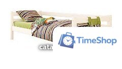 Кровать-тахта Мебельград Соня вариант 2 (массив сосны белый) - Изображение №1 — Интернет-магазин Time-Shop