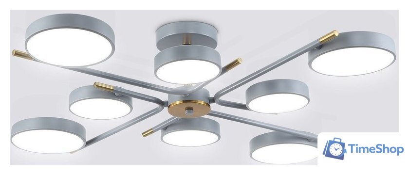 Подвесная люстра Ambrella light FL516339/8 GR/CP (серый/медь) - Изображение №1 — Интернет-магазин Time-Shop