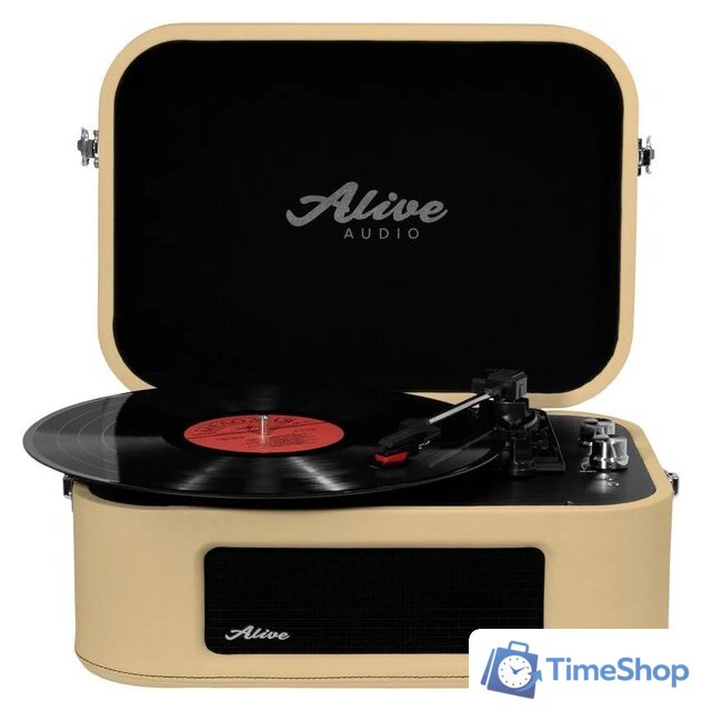 Виниловый проигрыватель Alive Audio Stories (бежевый) - Изображение №1 — Интернет-магазин Time-Shop
