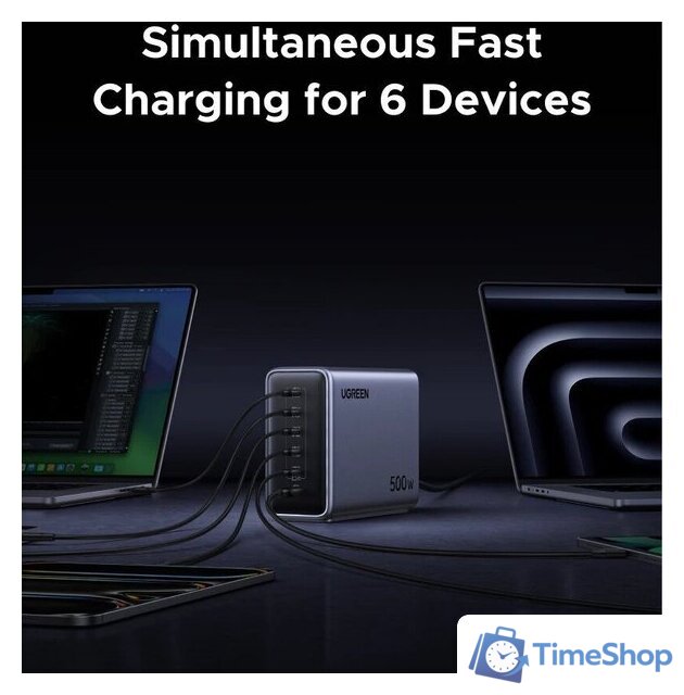 Сетевое зарядное Ugreen Nexode 500W X759 55550B - Изображение №3 — Интернет-магазин Time-Shop