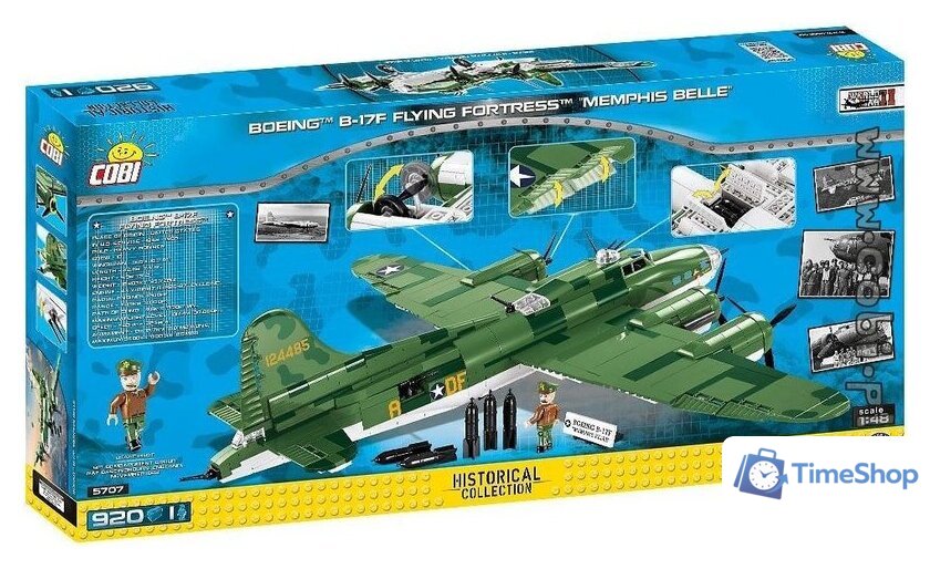 Конструктор Cobi World War II 5707 Boeing B-17F Flying Fortress Memphis Belle - Изображение №5 — Интернет-магазин Time-Shop