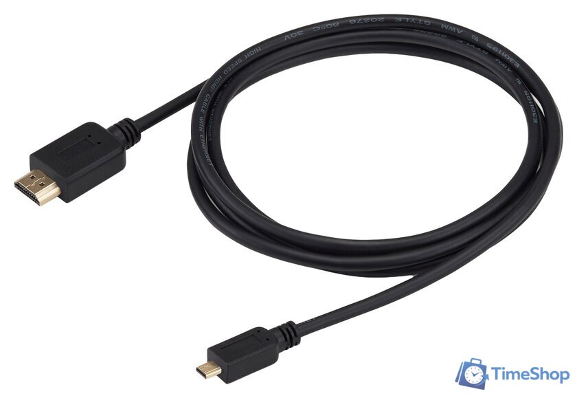 Кабель Buro HDMI - microHDMI (1.8 м, черный) - Изображение №1 — Интернет-магазин Time-Shop