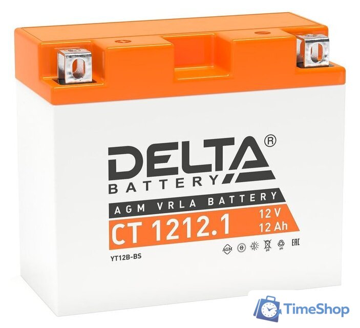Мотоциклетный аккумулятор Delta CT 1212.1 (12 А·ч) - Изображение №1 — Интернет-магазин Time-Shop