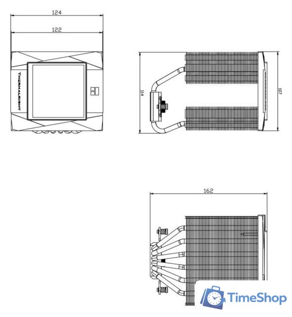 Кулер для процессора Thermalright Royal Knight 120 Digital (белый) - Изображение №4 — Интернет-магазин Time-Shop
