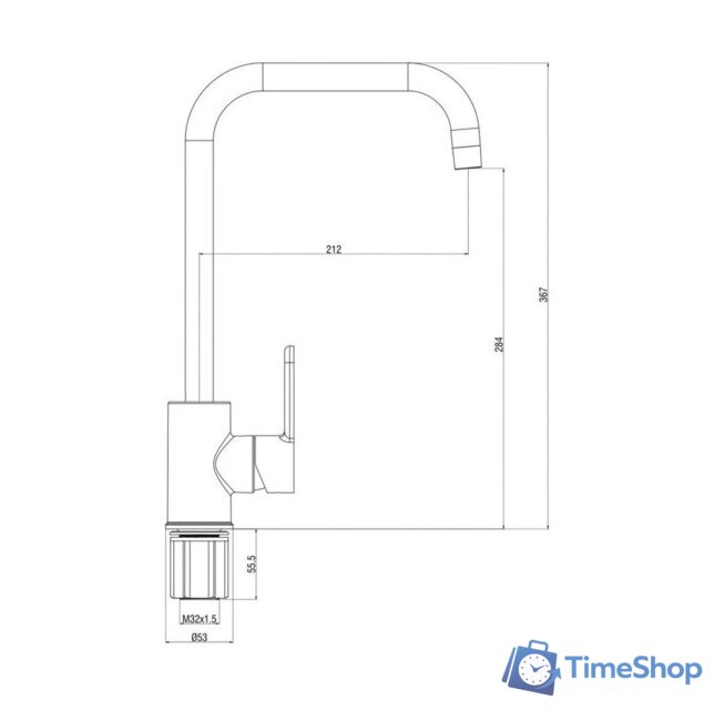 Смеситель Gross Aqua Ecochrome 3208298MB - Изображение №2 — Интернет-магазин Time-Shop