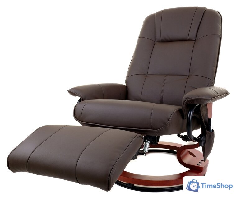 Массажное кресло Calviano 2159 (экокожа, коричневый) - Изображение №2 — Интернет-магазин Time-Shop