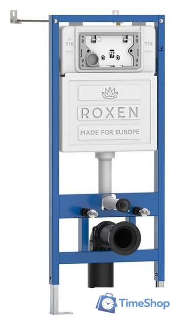 Унитаз подвесной Roxen Antares Bidet в комплекте с инсталляцией StounFix Dual Fresh 6 в 1 968099 (кнопка: брашированное золото) - Изображение №3 — Интернет-магазин Time-Shop
