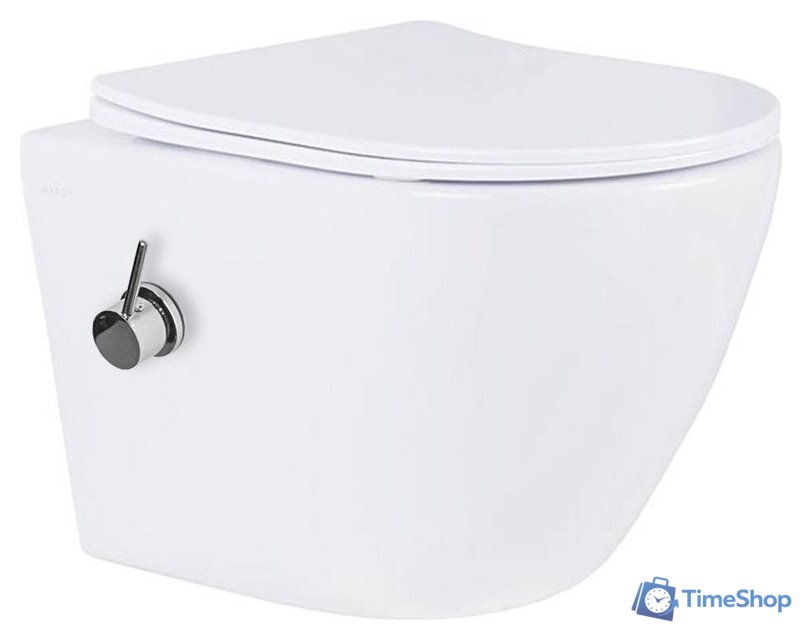 Унитаз подвесной Roxen Antares Bidet в комплекте с инсталляцией StounFix Dual Fresh 6 в 1 968099 (кнопка: брашированное золото) - Изображение №4 — Интернет-магазин Time-Shop
