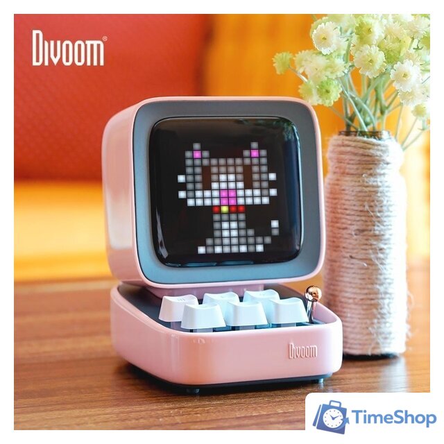 Беспроводная колонка Divoom Ditoo (розовый) - Изображение №9 — Интернет-магазин Time-Shop