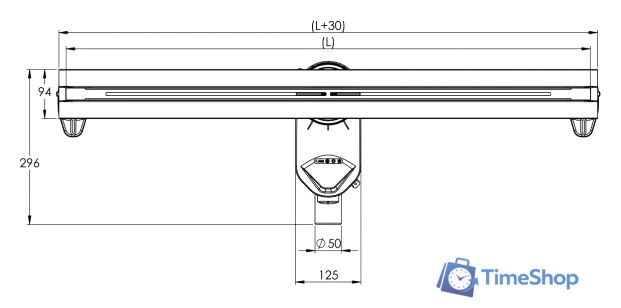 Трап/канал Berges Wasserhaus Super Line 550 (матовый хром) - Изображение №3 — Интернет-магазин Time-Shop