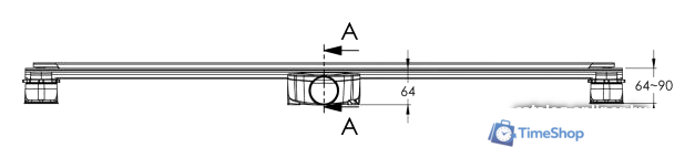 Трап/канал Berges Wasserhaus Super Line 550 (матовый хром) - Изображение №4 — Интернет-магазин Time-Shop