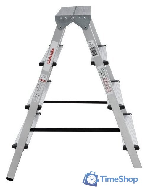 Лестница-стремянка Новая высота NV 112 алюминиевая двухсторонняя 2x4 ступеней - Изображение №9 — Интернет-магазин Time-Shop