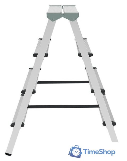 Лестница-стремянка Новая высота NV 112 алюминиевая двухсторонняя 2x4 ступеней - Изображение №3 — Интернет-магазин Time-Shop