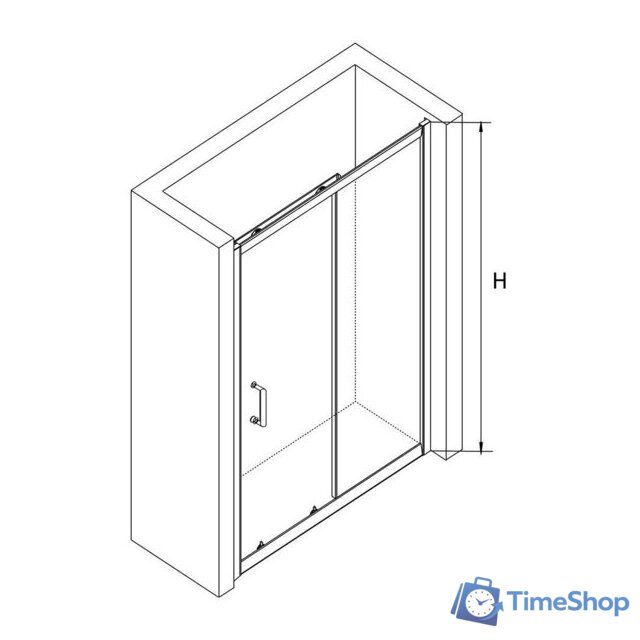Душевая дверь RGW PA-14 41081414-11 140 (хром/прозрачное стекло) - Изображение №8 — Интернет-магазин Time-Shop