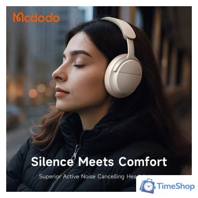 Наушники McDodo T02 (бежевый) - Изображение №2 — Интернет-магазин Time-Shop