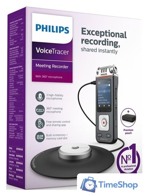 Диктофон Philips VoiceTracer DVT8115 - Изображение №11 — Интернет-магазин Time-Shop