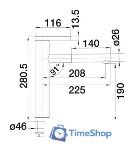 Смеситель Blanco Linee-S Silgranit (серый беж) [518446] - Изображение №2 — Интернет-магазин Time-Shop