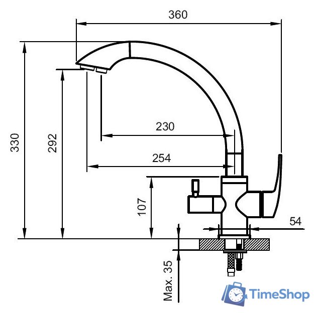 Смеситель Ahti Kemi KM803015 - Изображение №3 — Интернет-магазин Time-Shop