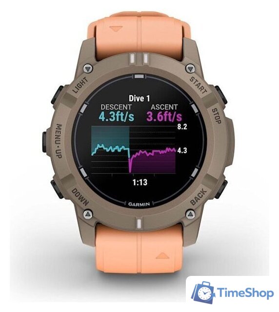 Умные часы Garmin Descent G2 (коричневый/розовый) - Изображение №12 — Интернет-магазин Time-Shop